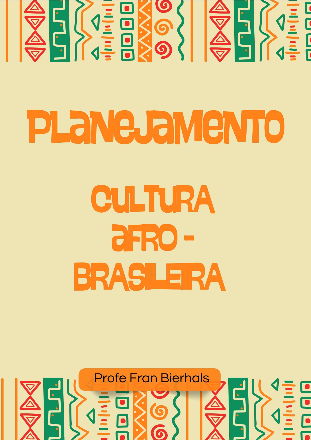 Capa do bônus Planejamento de Cultura Afro-Brasileira