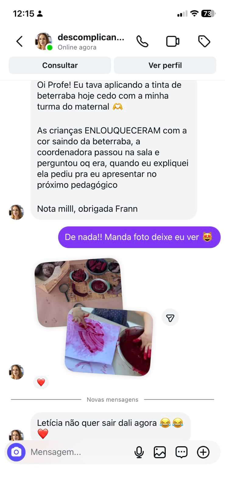 Depoimento WhatsApp
