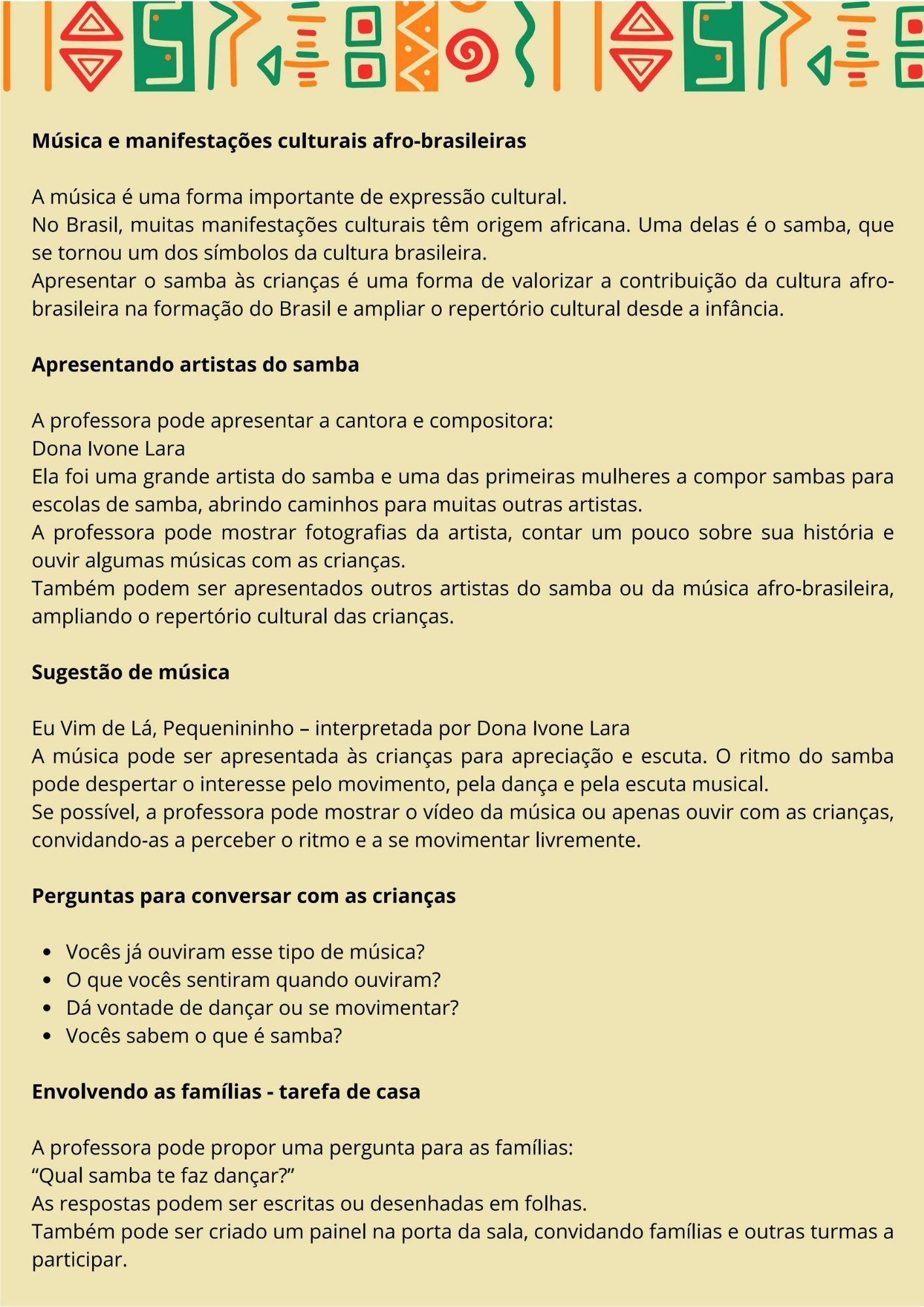 Página do material