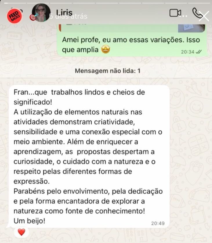 Print do depoimento: Liris · sobre as propostas da Fran
